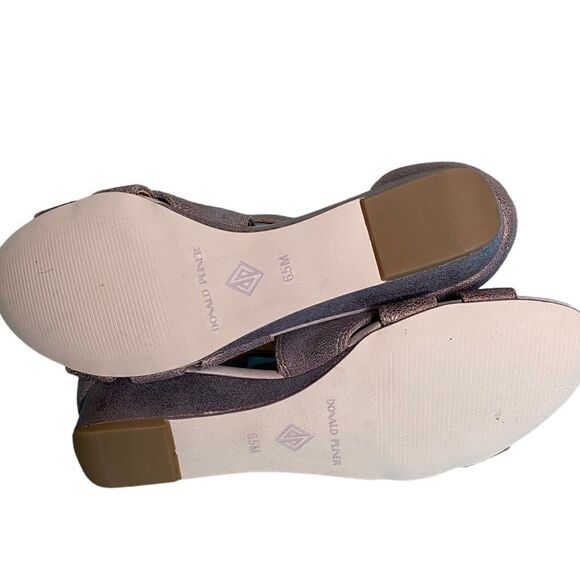 Donald Pliner Valencia Buckle Detail Woven Cage Wedge Sandal Kidskin Leather New - Picture 12 of 16